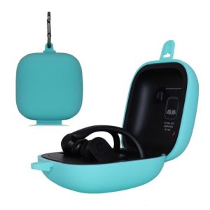 Solid Color Silicone Wireless Bluetooth Earphone Protective Case for Beats Powerbeats Pro, Mint Green, Purple, Red, Wine Red, Black, Yellow, Dark Blue, Gray Blue, Grass Green, Grey, Light Purple