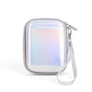 For FUJIFILM Instax Mini EVO  Link LiPlay PU Leather Camera Bag  With Wrist Strap, Phantom Silver, Black, Pink, Phantom Purple