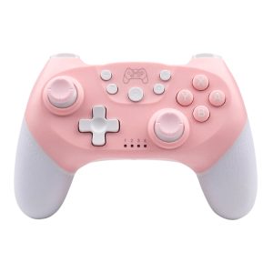 For Nintendo Switch Pro Wireless Bluetooth Handle with Macro Programming & Somatosensory Wake-up, White Pink, Purple Orange, White Red Blue, Black Red Blue, Black Blue Red