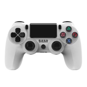 For PS4 Wireless Bluetooth Game Controller With Light Strip Dual Vibration Game Handle, White, Black, Red, Blue, Green, Rose Red, Letter, Line, Fire Ghost, Cartoon, Hulk, Skeleton, Gear, Lightning, Flame, Cloud, Burst, Wood Grain, Star Red...